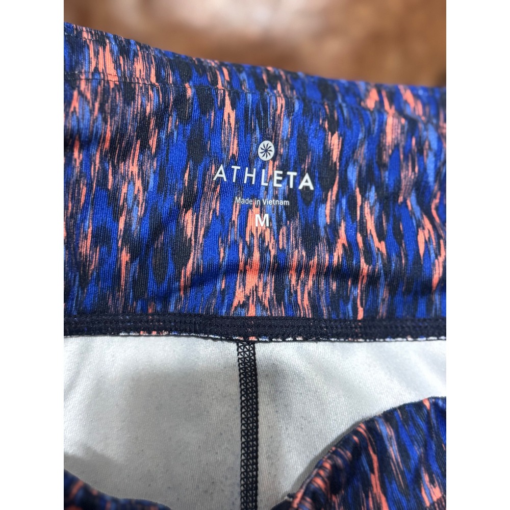 Athleta Leggings Size M - Blue Orange Print Capri - Women's